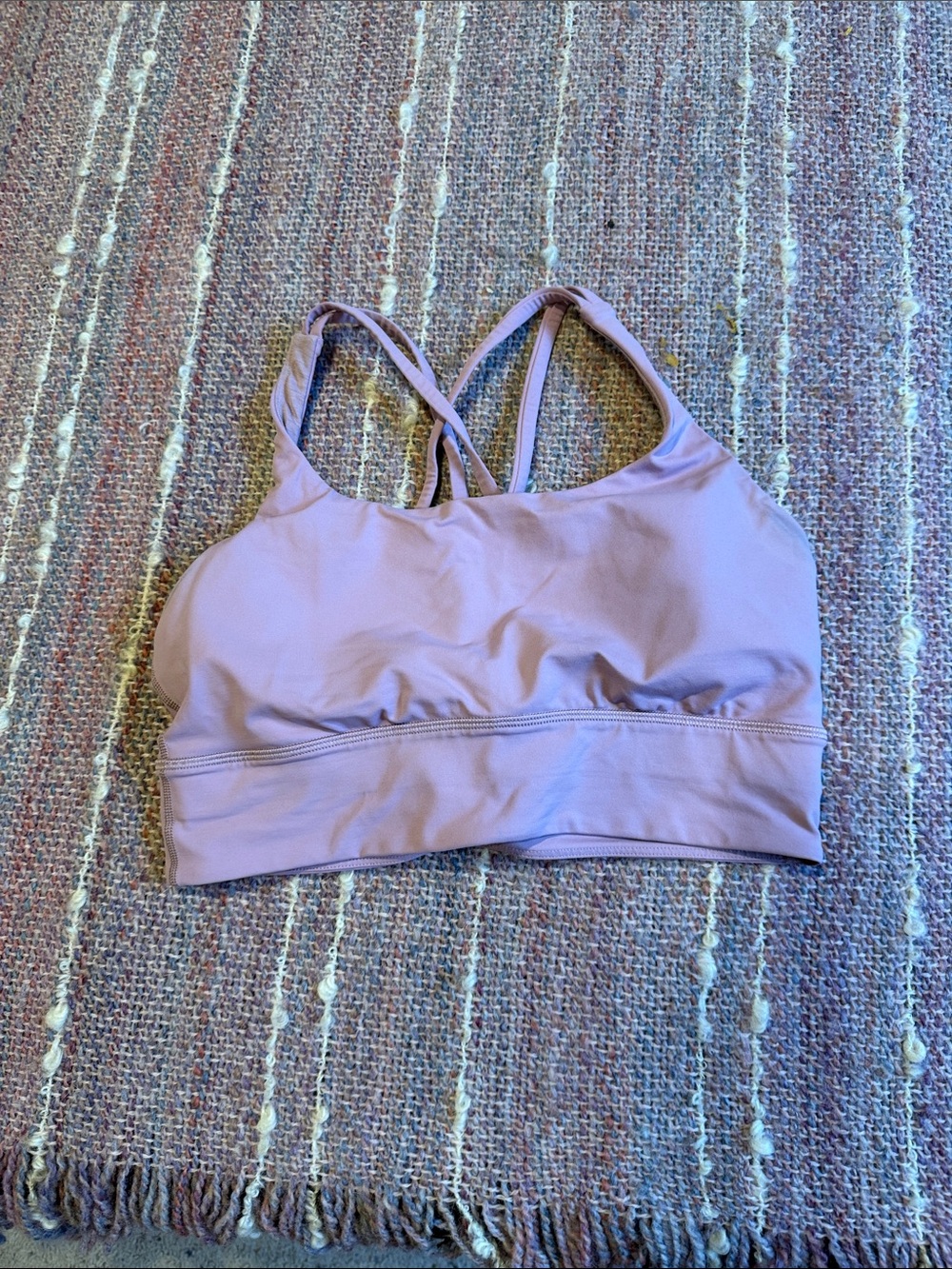 Long line lululemon  Women's Dusty Lavender Strappy Energy Sports Bra